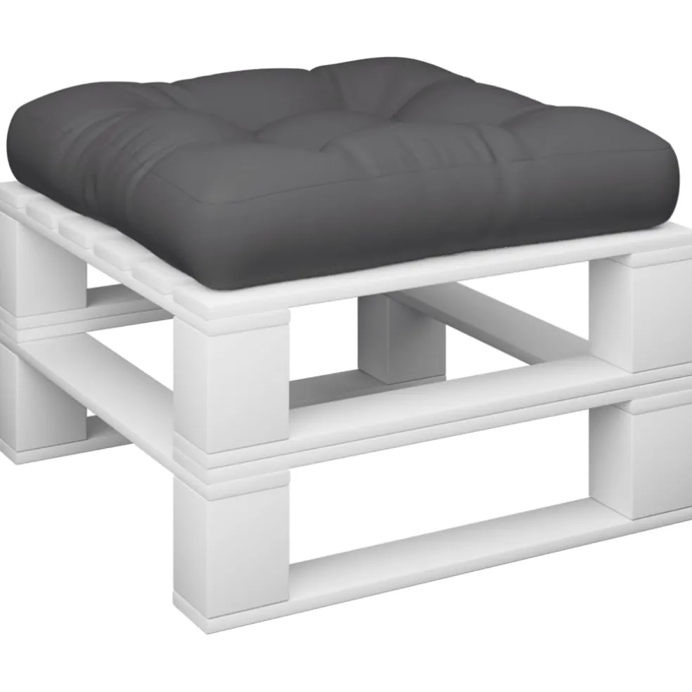vidaXL Palletkussen 58x58x10 cm stof antracietkleurig