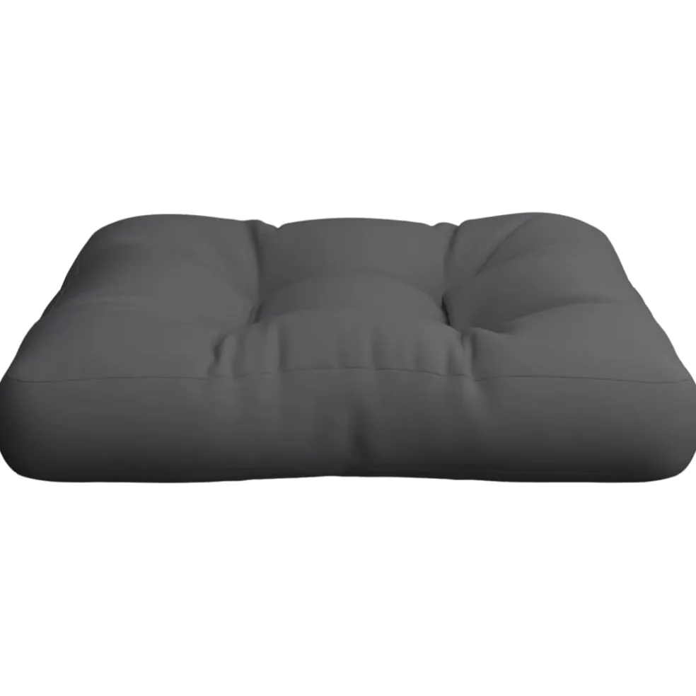 vidaXL Palletkussen 58x58x10 cm stof antracietkleurig