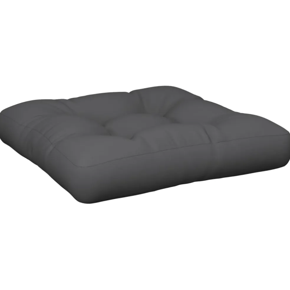 vidaXL Palletkussen 58x58x10 cm stof antracietkleurig