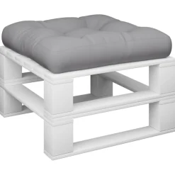 vidaXL Palletkussen 50x50x12 cm stof grijs