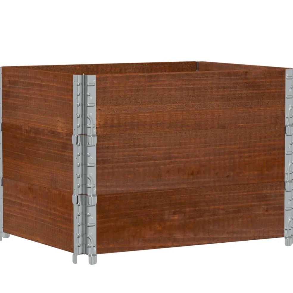 vidaXL Palletopzetranden 3 st 80x60 cm massief grenenhout bruin
