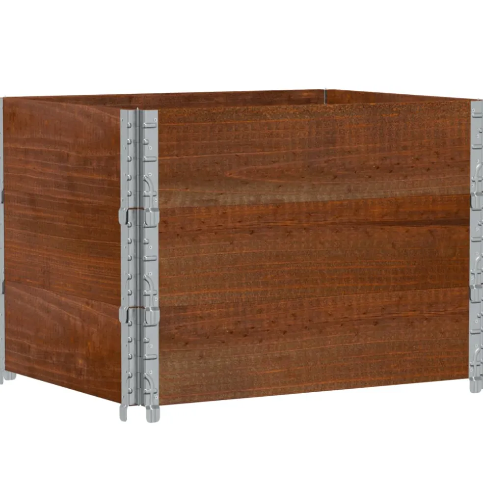 vidaXL Palletopzetranden 3 st 80x60 cm massief grenenhout bruin