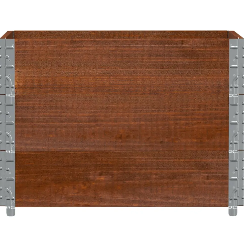 vidaXL Palletopzetranden 3 st 80x60 cm massief grenenhout bruin