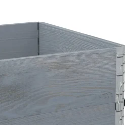 vidaXL Palletopzetranden 3 st 80x60 cm massief grenenhout grijs
