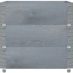 vidaXL Palletopzetranden 3 st 80x60 cm massief grenenhout grijs