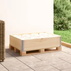 vidaXL Palletopzetrand 60x80 cm massief grenenhout
