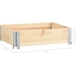 vidaXL Palletopzetrand 60x80 cm massief grenenhout