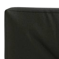 vidaXL Pallet Rugkussen VIANEN 100% Polyester Zwart 120 x 40 x 12 cm