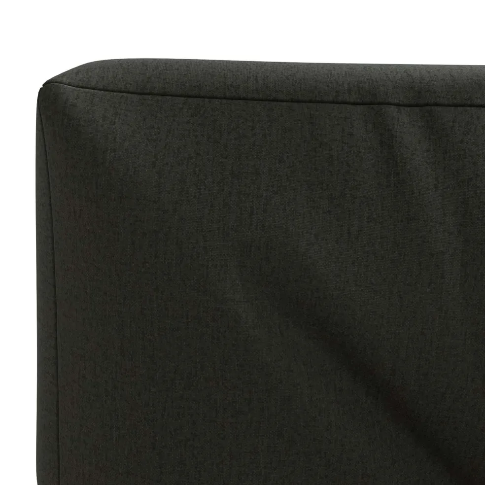 vidaXL Pallet Rugkussen VIANEN 100% Polyester Zwart 120 x 40 x 12 cm