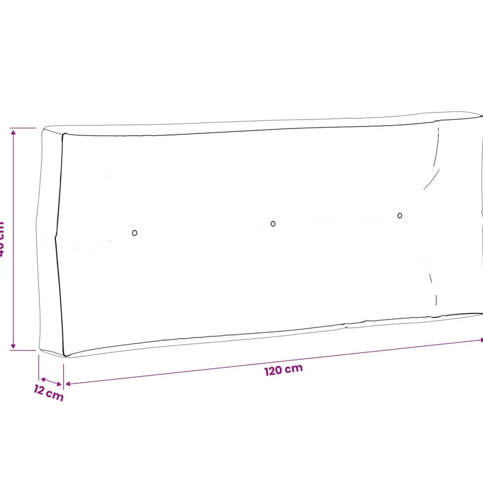 vidaXL Pallet Rugkussen VIANEN 100% Polyester Zwart 120 x 40 x 12 cm