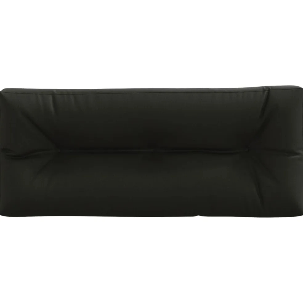 vidaXL Pallet Rugkussen VIANEN 100% Polyester Zwart 120 x 40 x 12 cm