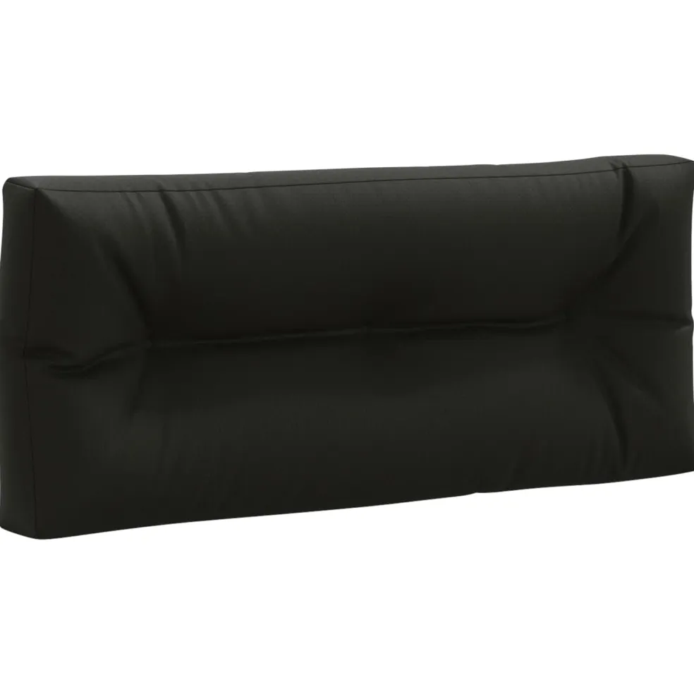 vidaXL Pallet Rugkussen VIANEN 100% Polyester Zwart 120 x 40 x 12 cm