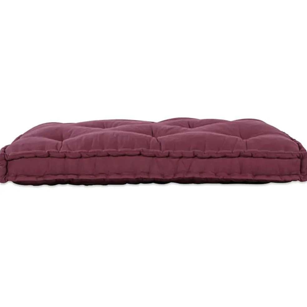 vidaXL Pallet Sofa Kussen Bordeaux 120 x 80 x 12 cm Stof