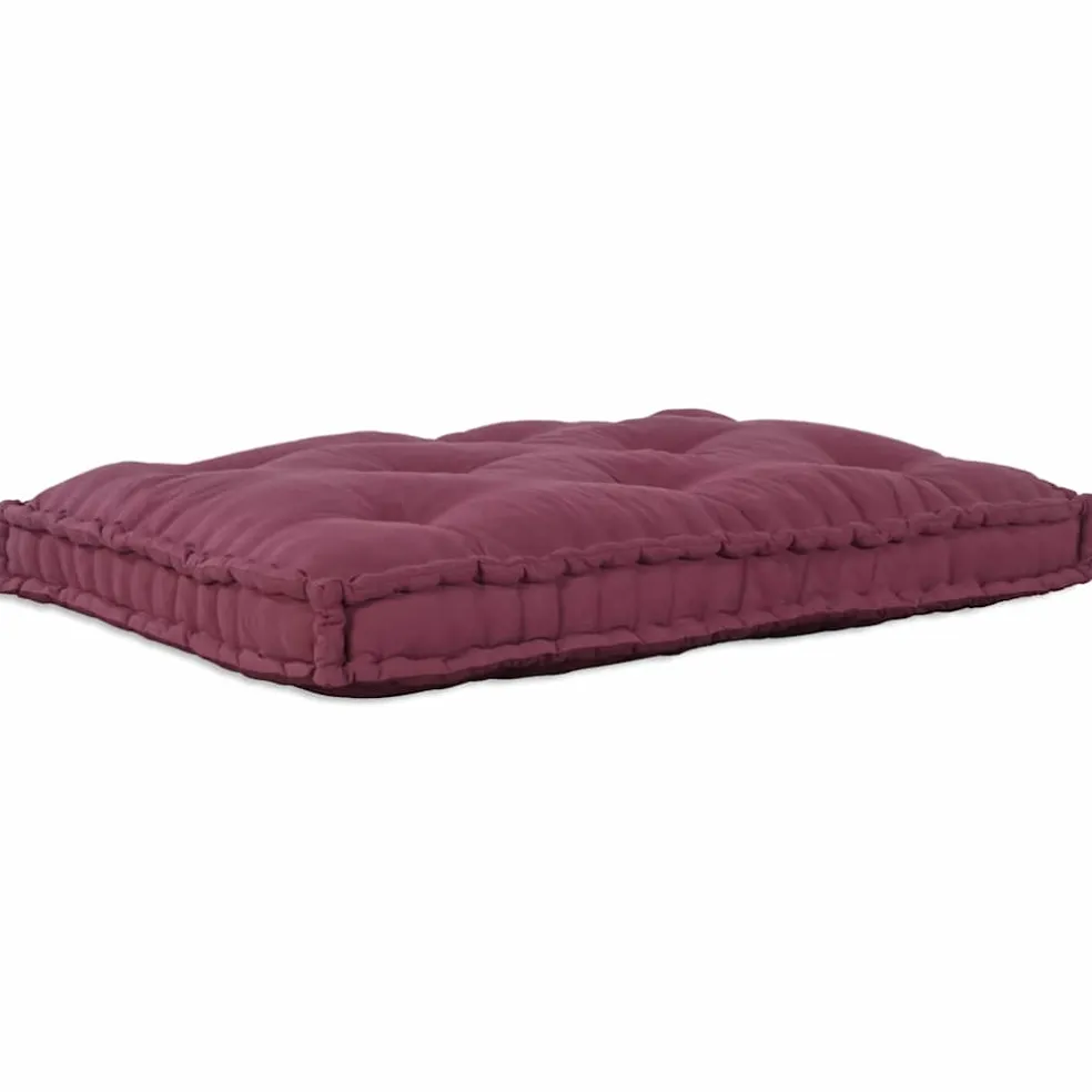 vidaXL Pallet Sofa Kussen Bordeaux 120 x 80 x 12 cm Stof