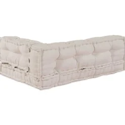 vidaXL Pallet Sofa Kussen 3 st Stof Crèmekleurig 120 x 80 x 34 cm