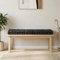 vidaXL Palletvloerkussen 120x40x7 cm katoen zwart