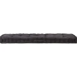 vidaXL Palletvloerkussen 120x40x7 cm katoen zwart