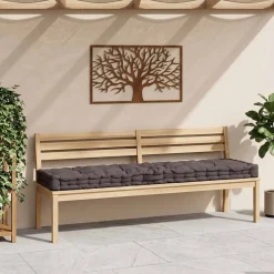 vidaXL Palletvloerkussen 120x40x7 cm katoen antraciet