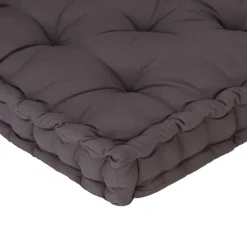 vidaXL Palletvloerkussen 120x40x7 cm katoen antraciet