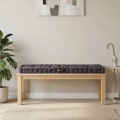 vidaXL Palletvloerkussen 120x40x7 cm katoen antraciet