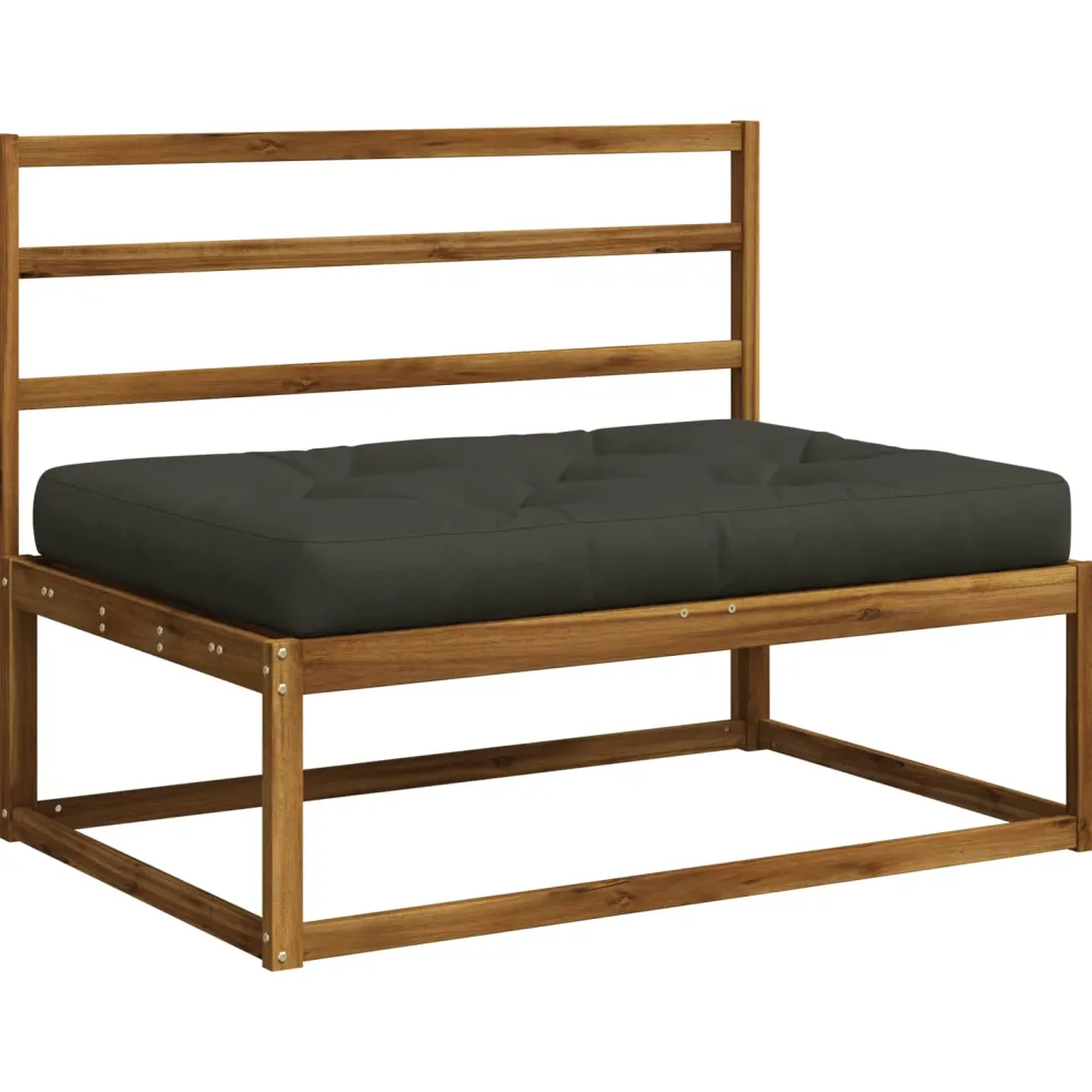 vidaXL Pallet Zitkussen VIANEN 100% Polyester Antraciet