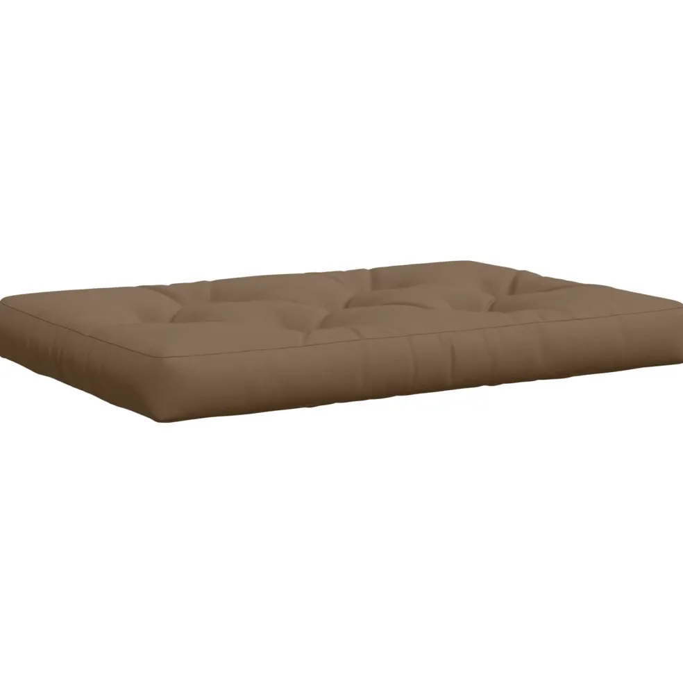 vidaXL Pallet Zitkussen VIANEN 100% Polyester Taupe 120 x 80 x 12 cm