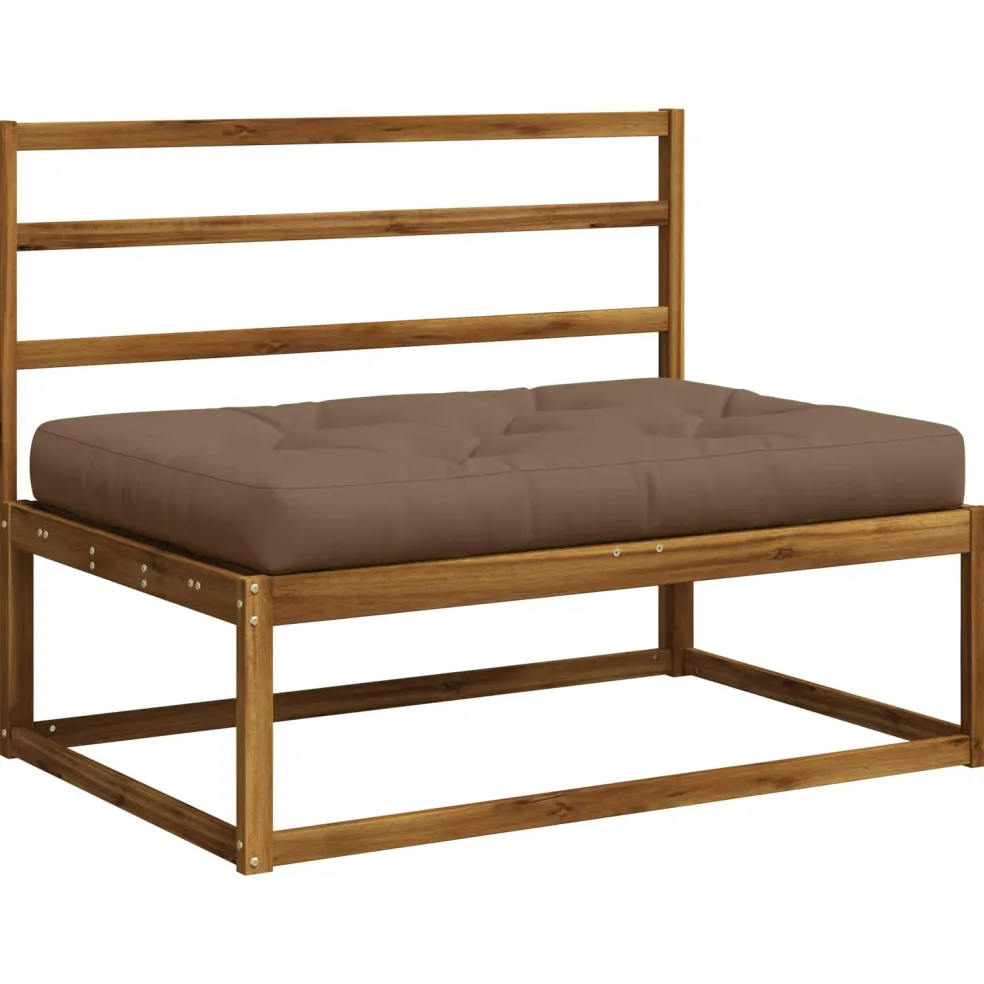 vidaXL Pallet Zitkussen VIANEN 100% Polyester Taupe 120 x 80 x 12 cm