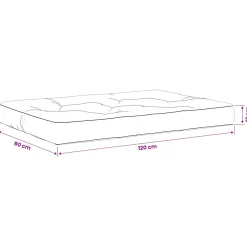 vidaXL Pallet Zitkussen VIANEN 100% Polyester Crèmekleurig