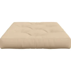 vidaXL Pallet Zitkussen VIANEN 100% Polyester Crèmekleurig