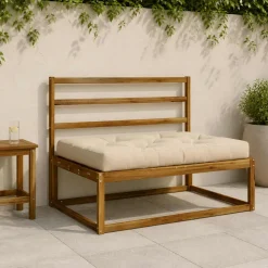 vidaXL Pallet Zitkussen VIANEN 100% Polyester Crèmekleurig