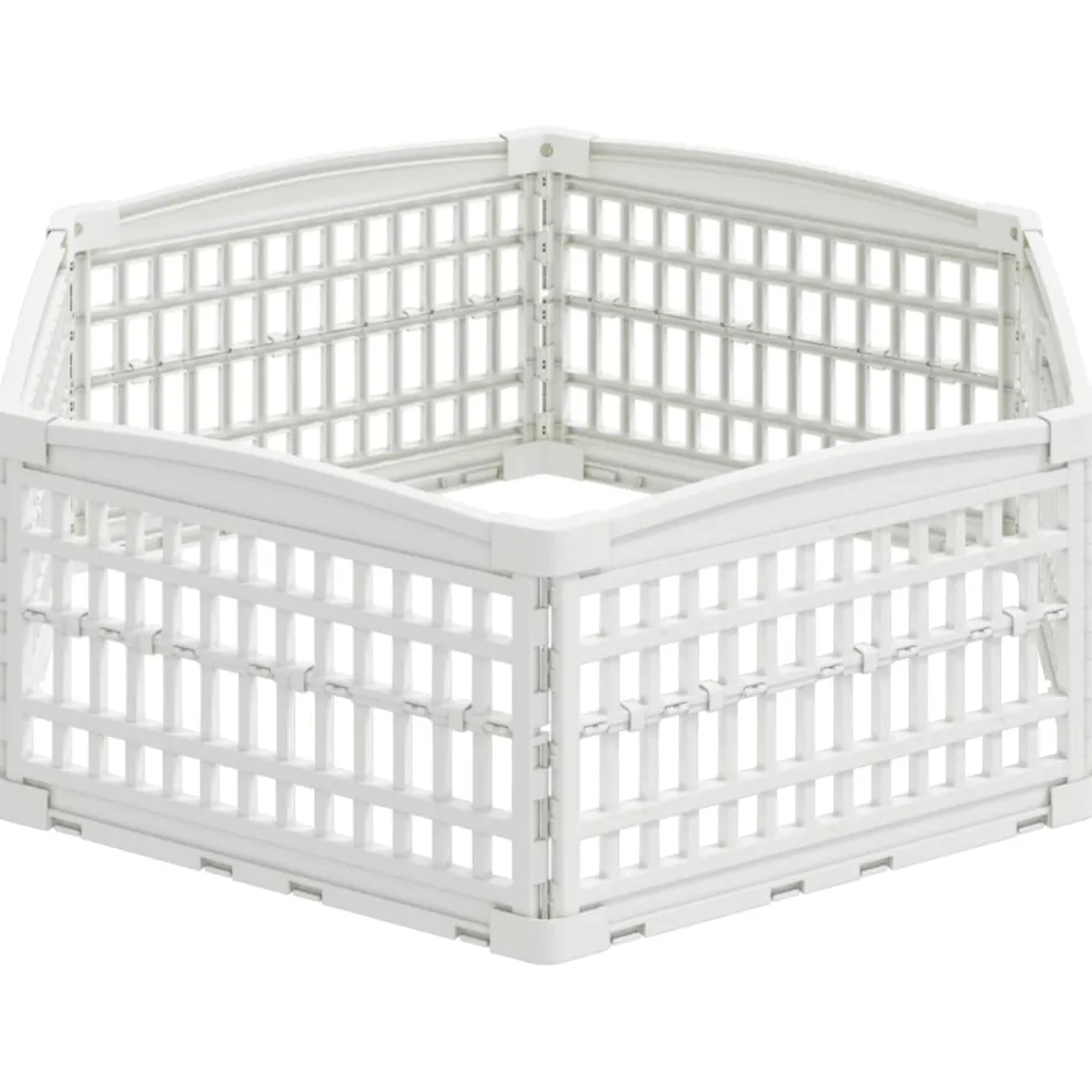 vidaXL 6 Panelen Hondenspeelpen 122 x 106,5 x 40 cm Kunststof Wit