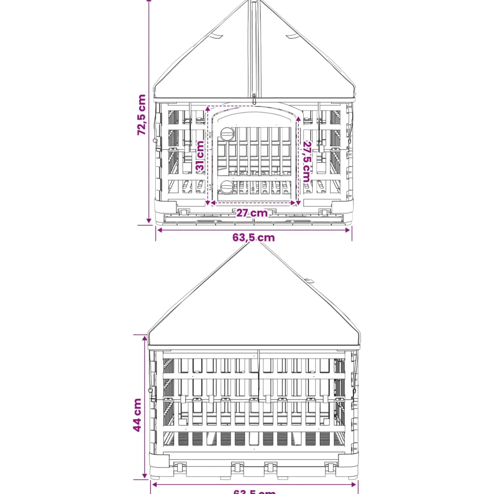 vidaXL 4 Panelen Honden Speelweide met Dak 122 x 106,5 x 82 cm Wit