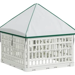 vidaXL 4 Panelen Honden Speelweide met Dak 60 x 60 x 82 cm Kunststof