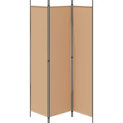 vidaXL 3-Panel Room Divider Beige 150 x 200 cm Stof