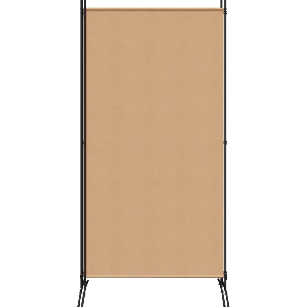 vidaXL 3-Panel Room Divider Beige 260 x 180 cm Stof