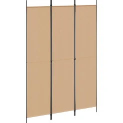 vidaXL 3-Panel Room Divider Beige 150 x 220 cm Stof