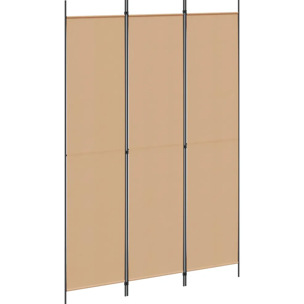 vidaXL 3-Panel Room Divider Beige 150 x 220 cm Stof