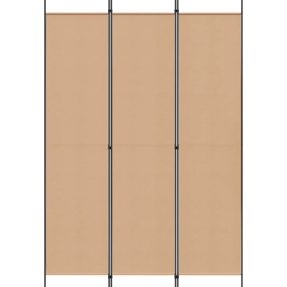 vidaXL 3-Panel Room Divider Beige 150 x 220 cm Stof