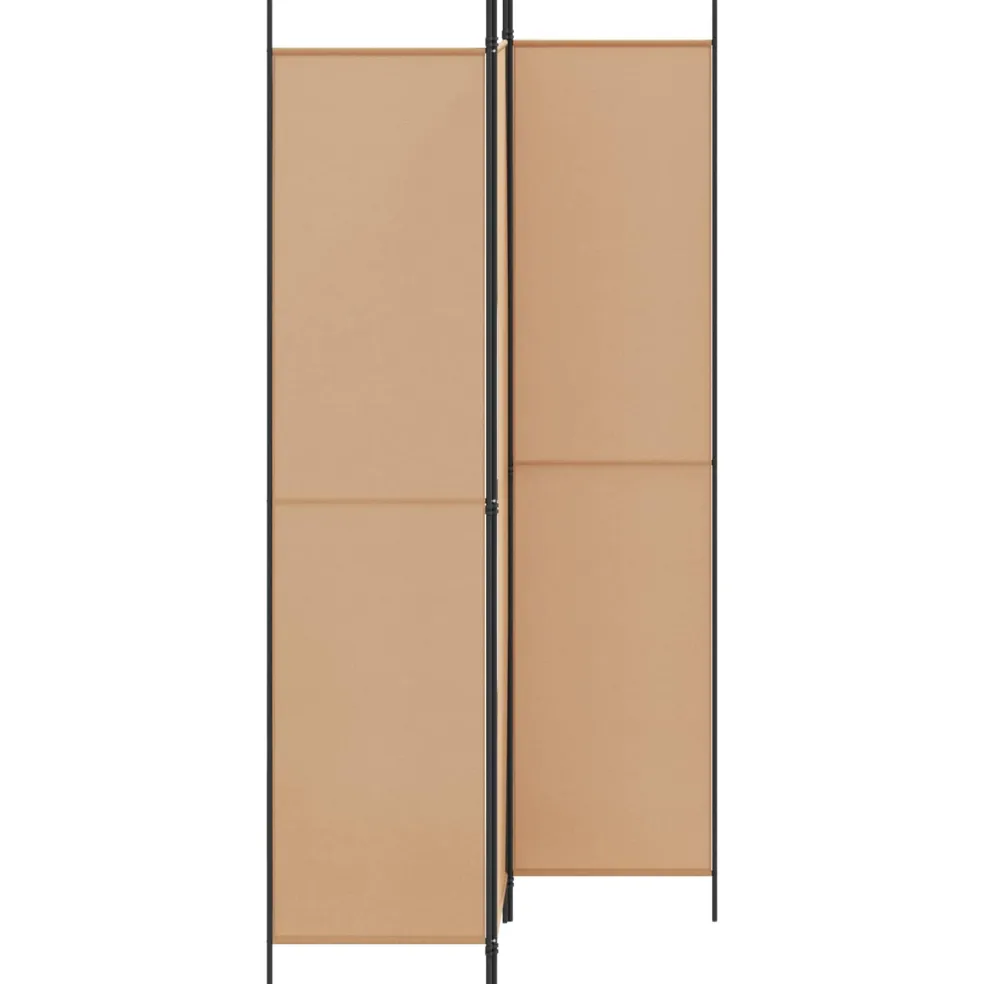 vidaXL 3-Panel Room Divider Beige 150 x 220 cm Stof