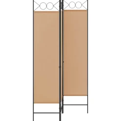 vidaXL 3-Panel Room Divider Beige 120 x 180 cm Stof