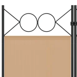 vidaXL 3-Panel Room Divider Beige 120 x 180 cm Stof