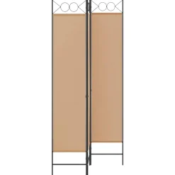 vidaXL 3-Panel Room Divider Beige 120 x 200 cm Stof