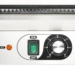 vidaXL Panini grill gegroefd 2200 W 43x30,5x20 cm