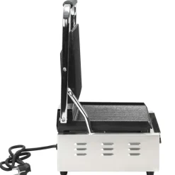 vidaXL Panini grill gegroefd 2200 W 43x30,5x20 cm