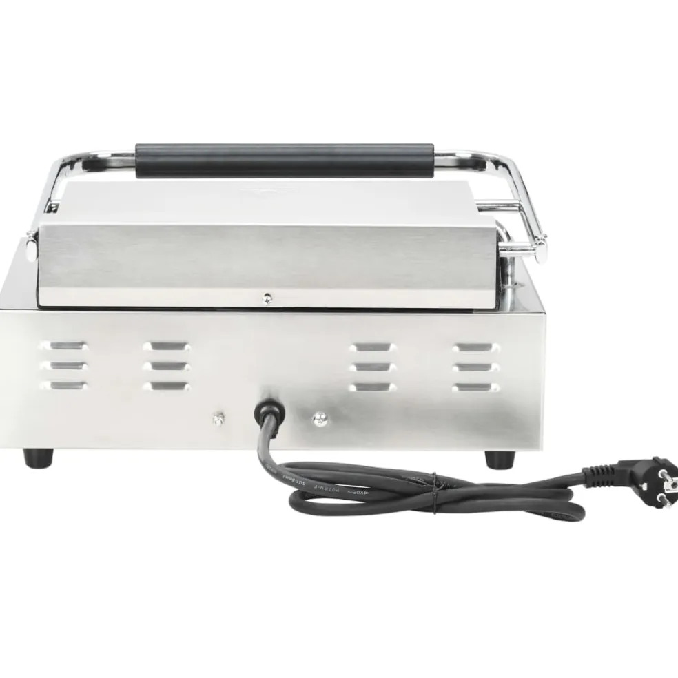 vidaXL Panini grill gegroefd 2200 W 43x30,5x20 cm