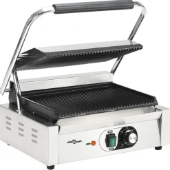 vidaXL Panini grill gegroefd 2200 W 43x30,5x20 cm