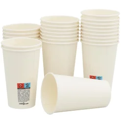 vidaXL Papieren koffiekopjes met deksel 1000 st 16oz 400 ml