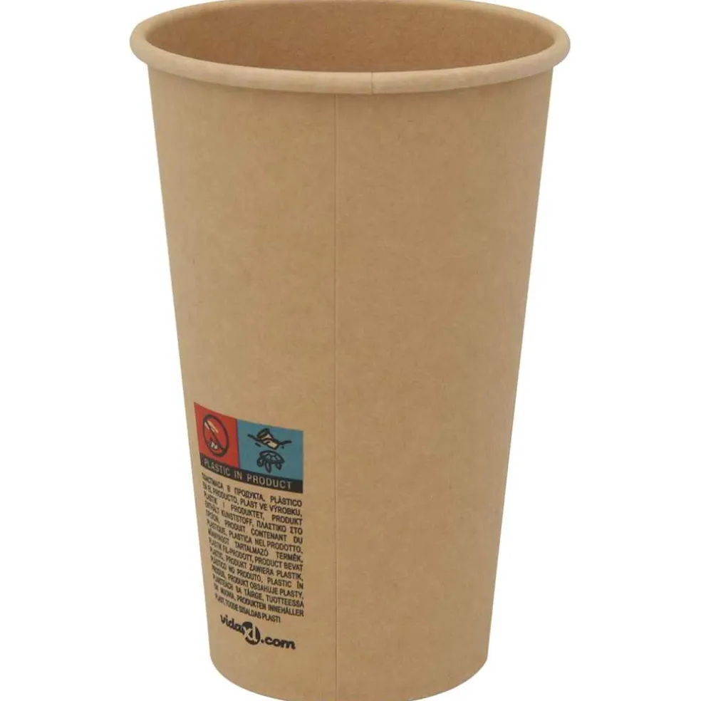 vidaXL Papieren koffiekopjes 1000 st 16oz 400 ml bruin