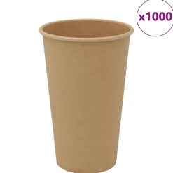 vidaXL Papieren koffiekopjes 1000 st 16oz 400 ml bruin