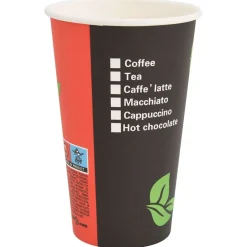 vidaXL Papieren koffiekopjes 1000 st 16oz 400 ml rood en zwart